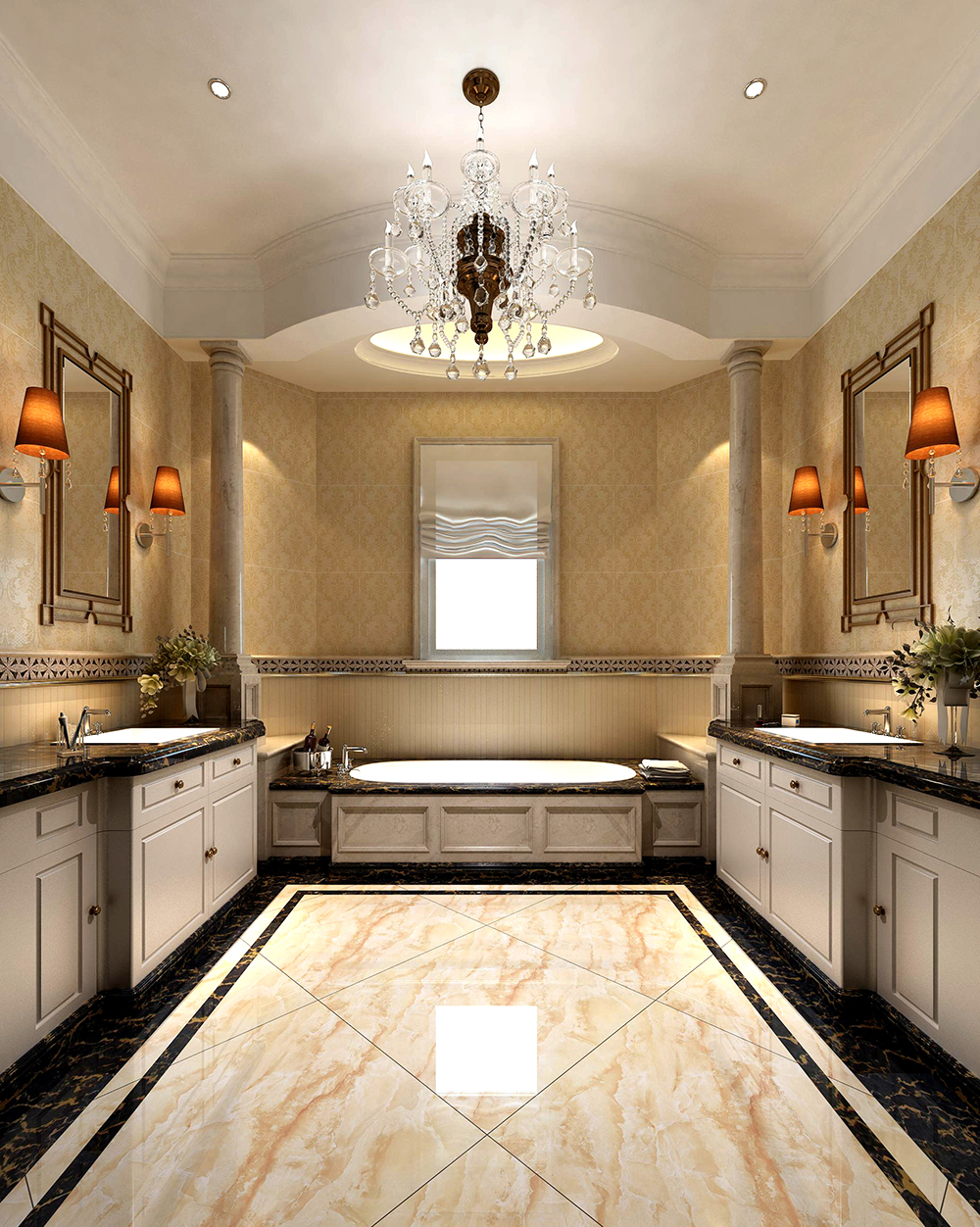 金艾陶瓷磚KPM36071+KPM36072鋪貼應用效果