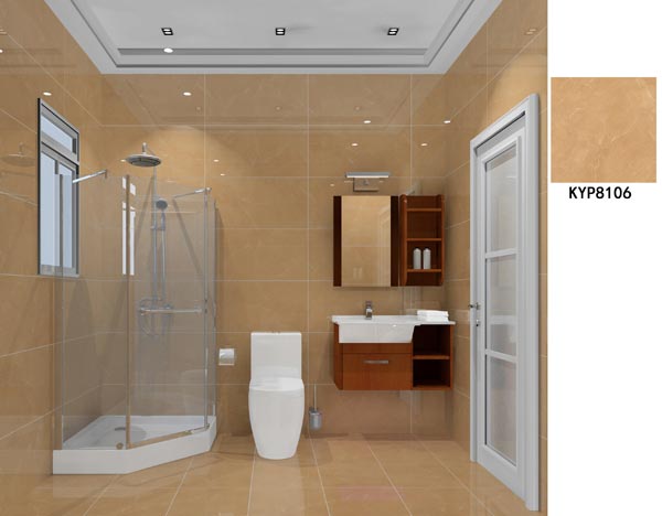 金艾陶瓷磚應用效果:大瀝碧桂園·華府02戶型裝修效果鑒賞