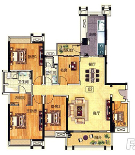 新中式風格將現代元素和傳統元素結合在一起,以現代人的審美需求來打造富有傳統韻味的事物,讓傳統藝術在當今社會得到合適的體現。本單元很巧妙的運用了9面通體大理石瓷磚羅馬砂巖系列KA9M001淺灰,不起眼的灰色,內斂而含蓄,與改良后的中式家具完美搭配,整個空間經典而高雅的復古風情,同時具備著現代的時尚感!