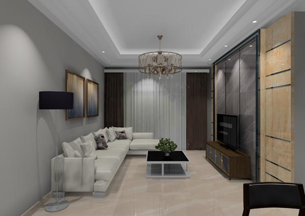 金艾陶家裝:佛山燈湖華府90㎡現代簡約裝修效果鑒賞