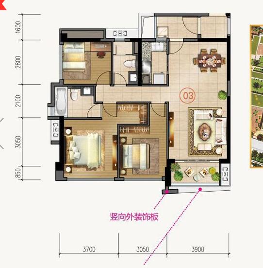 金艾陶家裝:佛山合景新鴻基·瀧景110㎡簡約現(xiàn)代裝修效果鑒賞