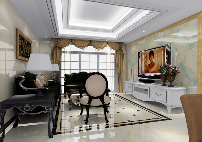 金艾陶家裝:佛山恒寶御龍灣128㎡的歐式風格裝修鑒賞