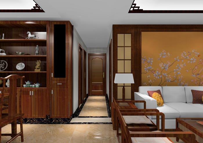 金艾陶家裝:佛山獅山上林苑90㎡中式風格裝修鑒賞