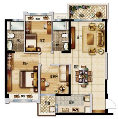 金艾陶家裝:順德碧桂園桂瀾山108㎡的新中式風(fēng)格裝修鑒賞