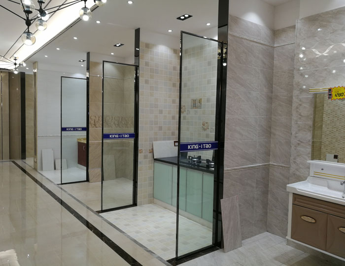 【實(shí)景案例】陶瓷一線品牌金艾陶瓷磚重慶墊江200方專賣店鑒賞